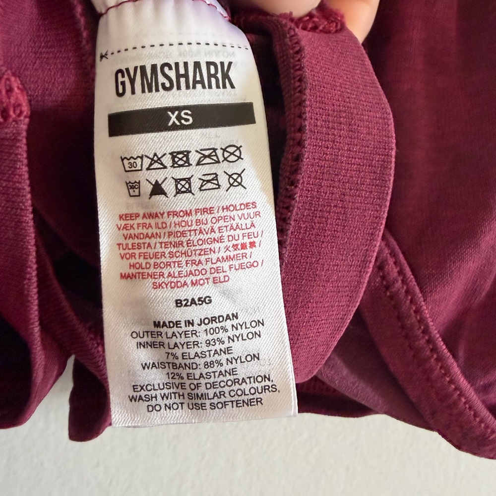 Gymshark Maroon Two in One Vital Seamless Skort size XS EUC - Picture 10 of 10